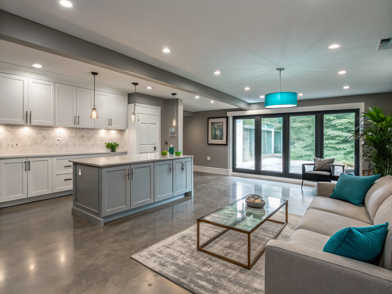 Ajax modern basement renovation