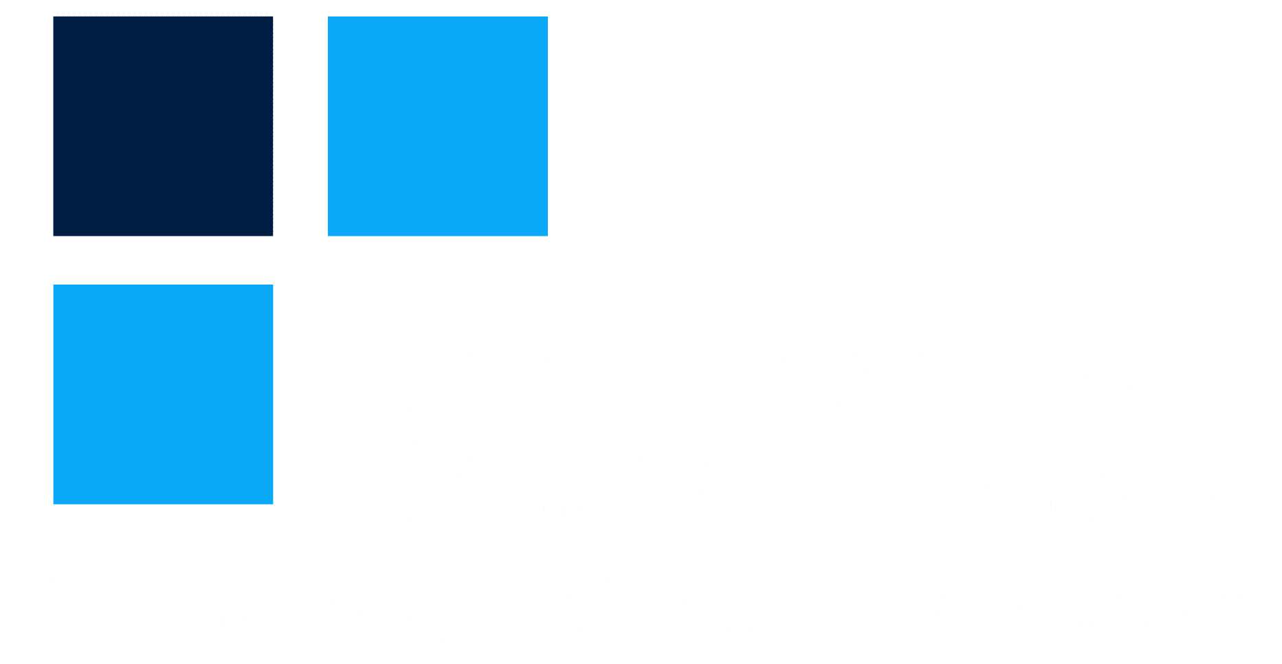 Cornerstone Construction horizontal lockup logo