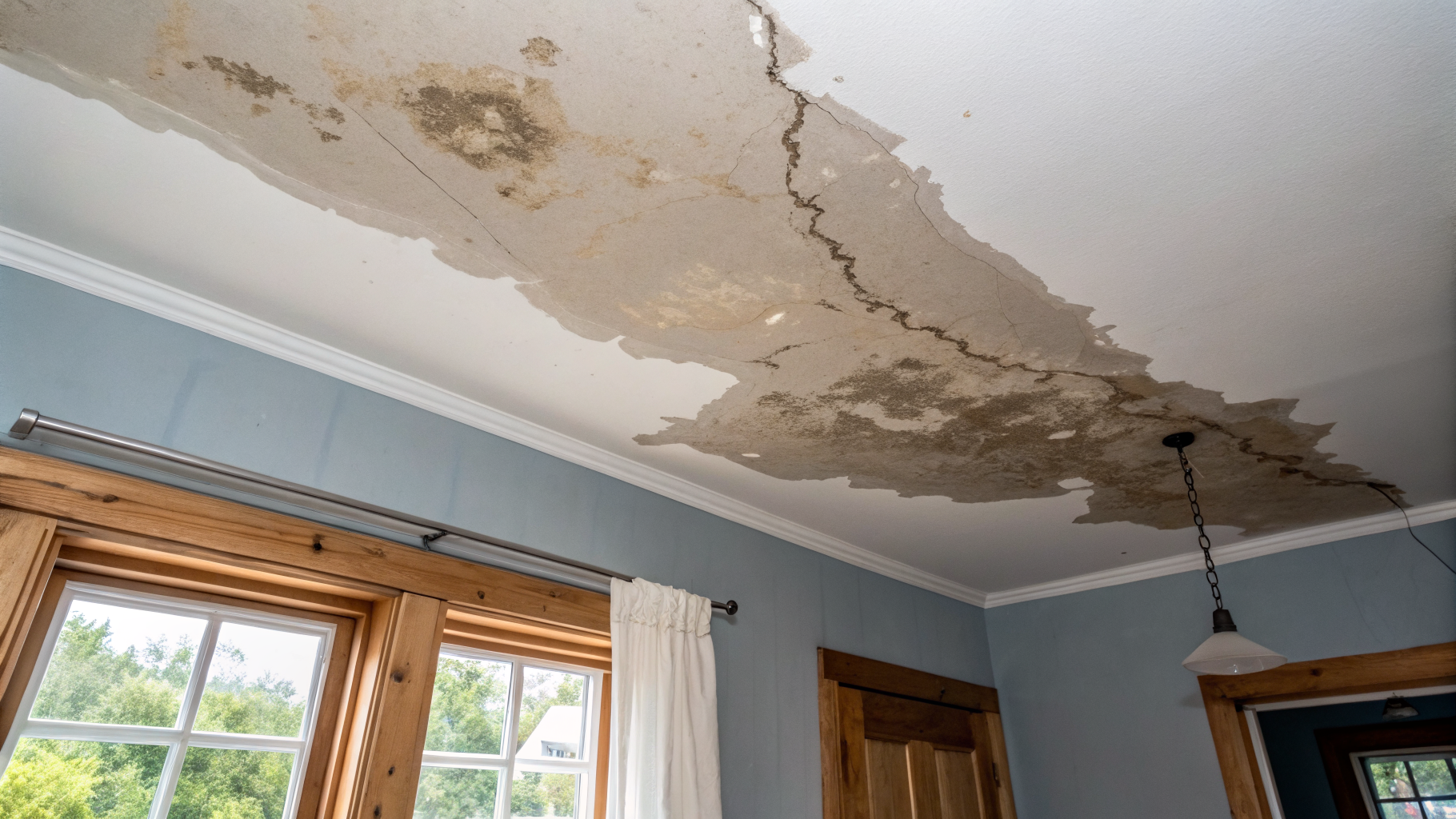 Water damaged interior restoration