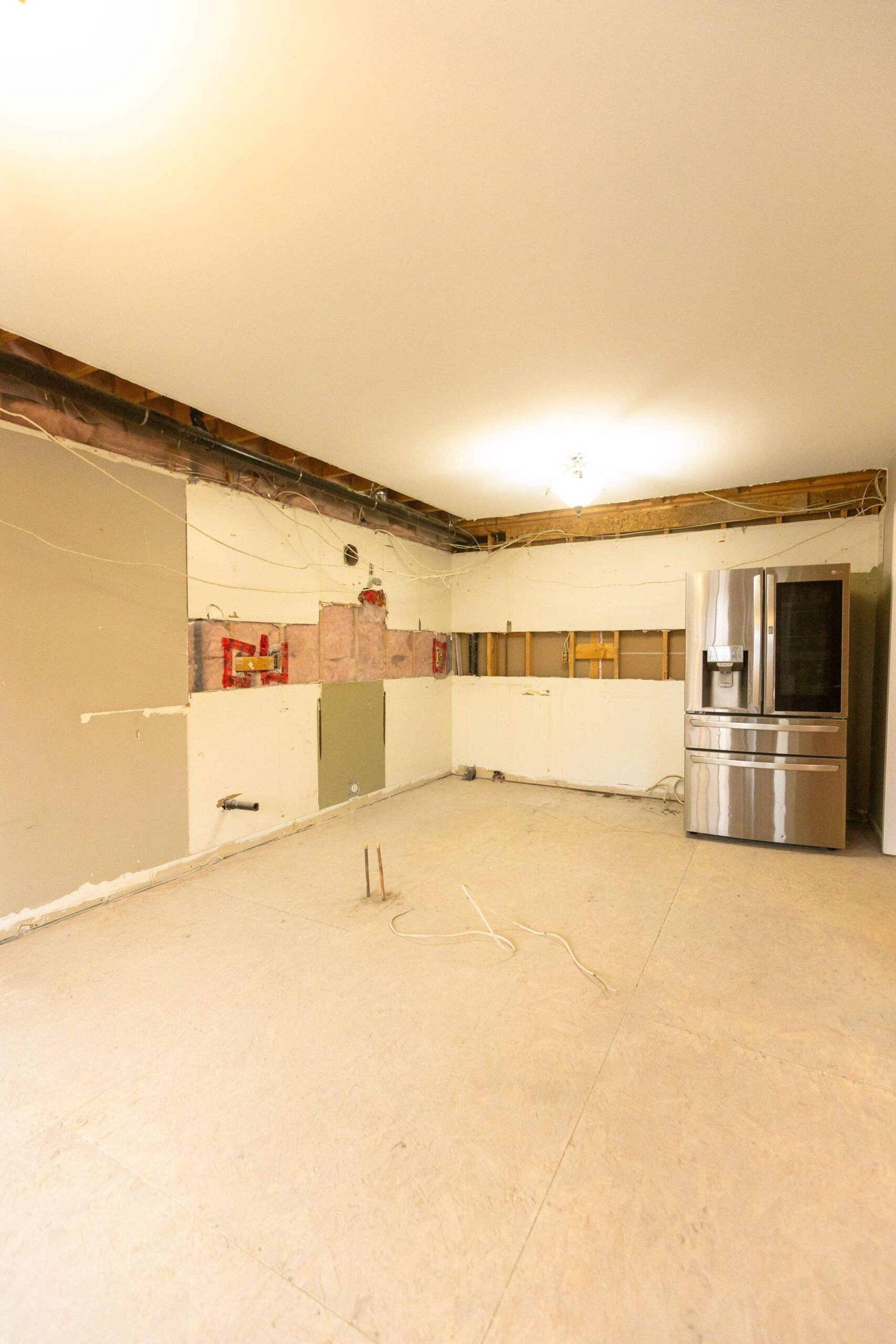 Framing and rough-in stage, view 5