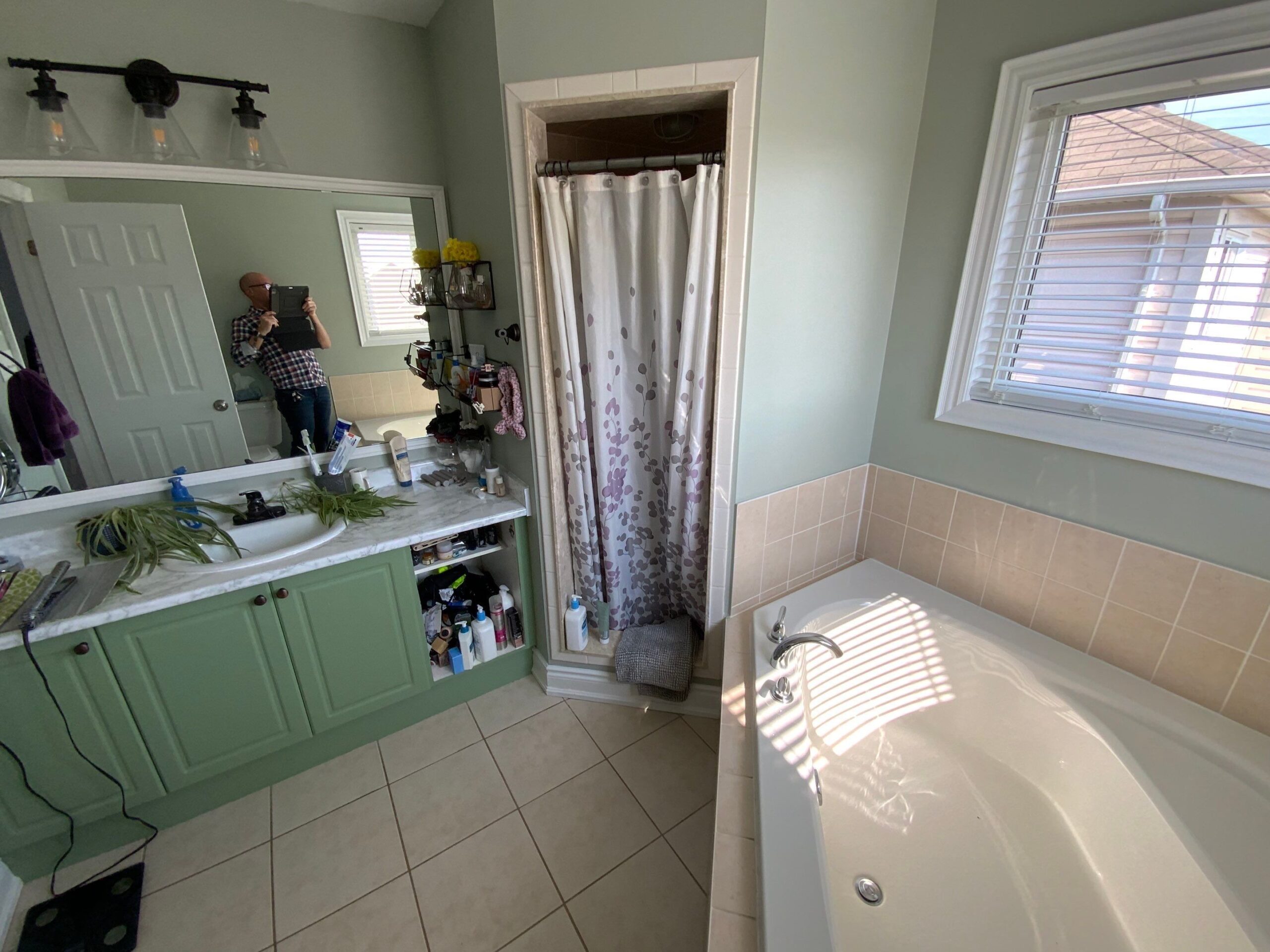 Original second-floor bathroom before renovation, view 6