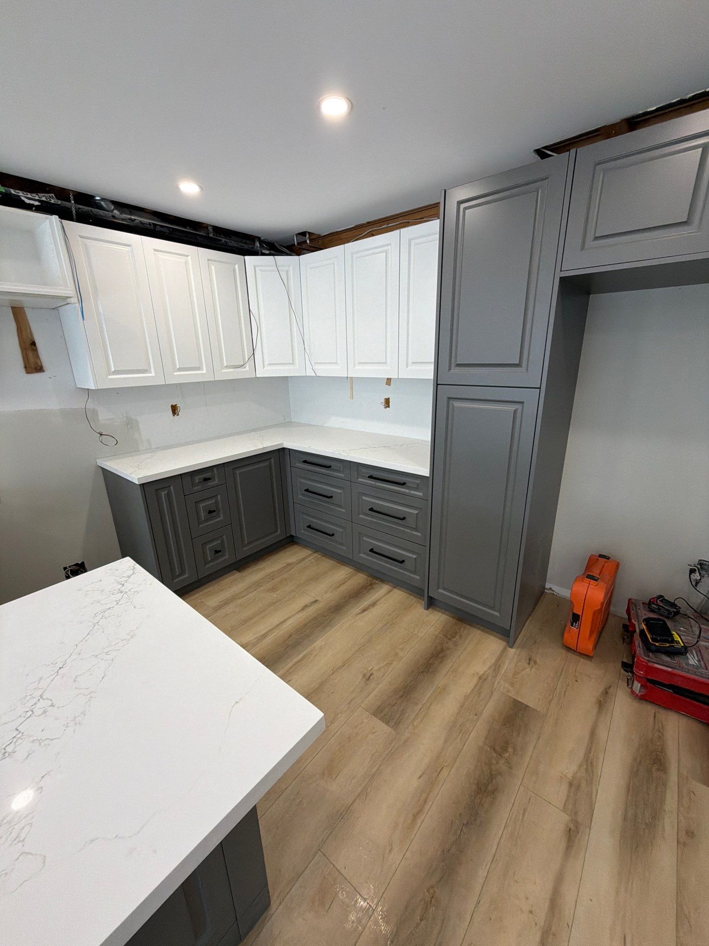 Cabinetry installation stage, view 2