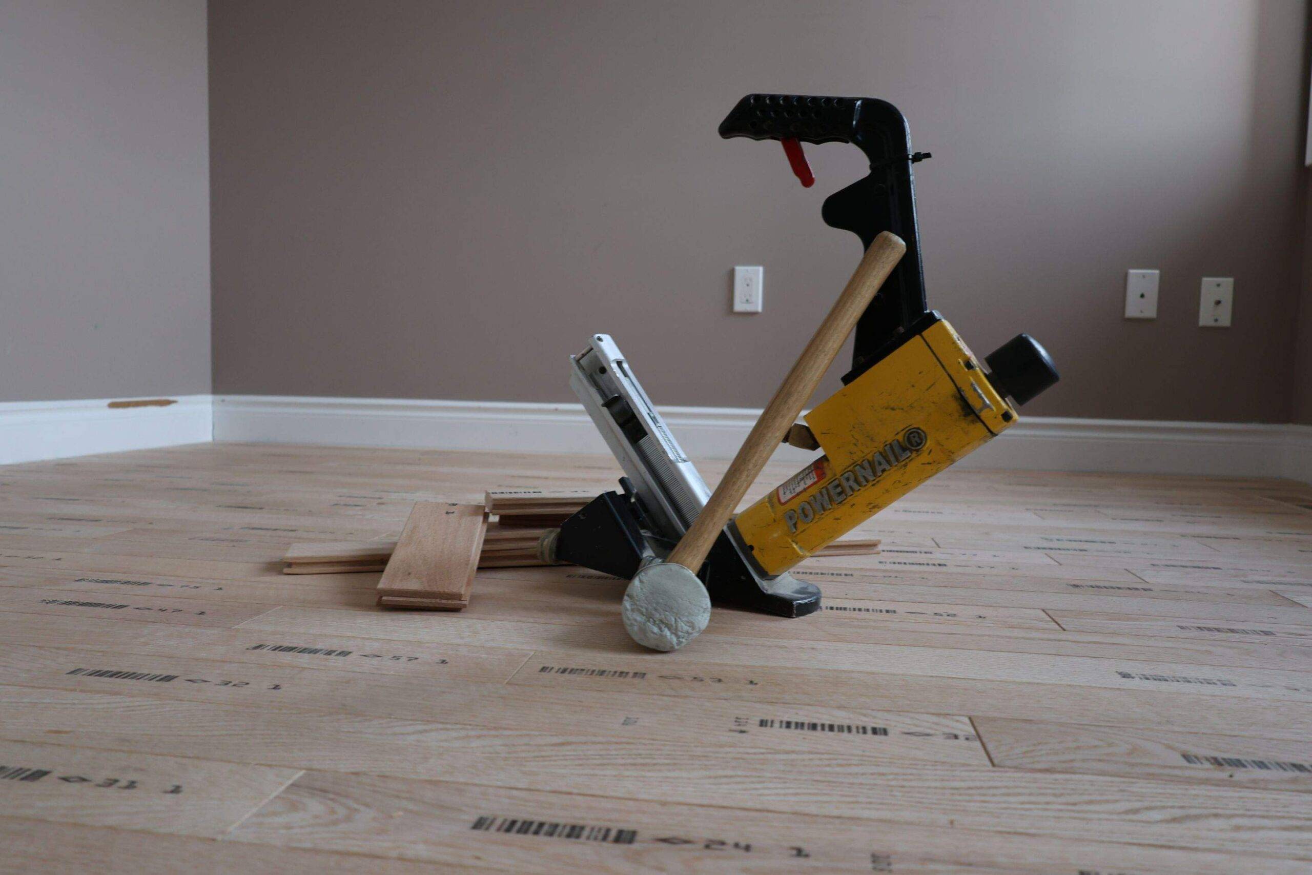 Hardwood and tile flooring installation