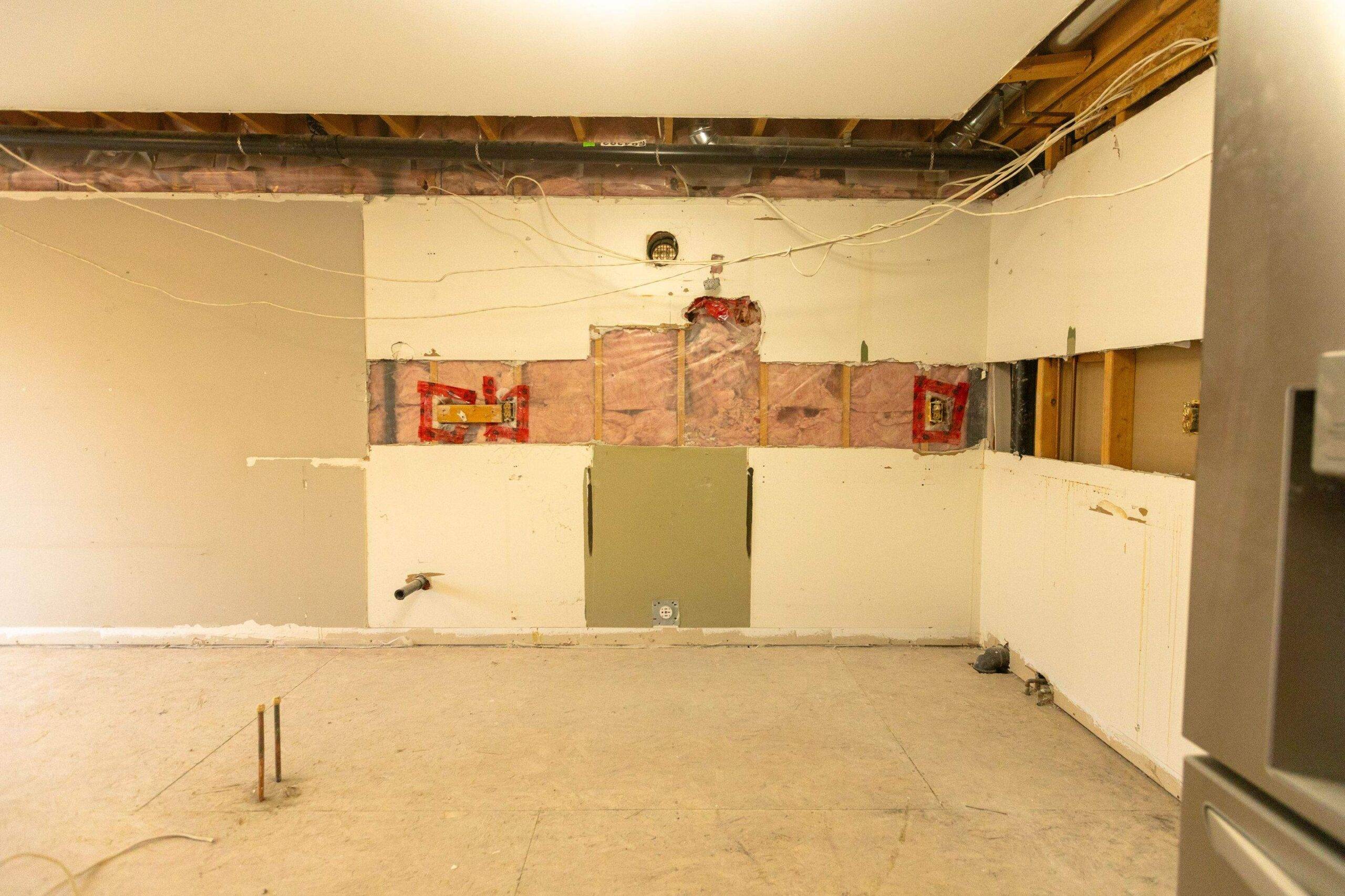 Bulkhead opened up during demolition