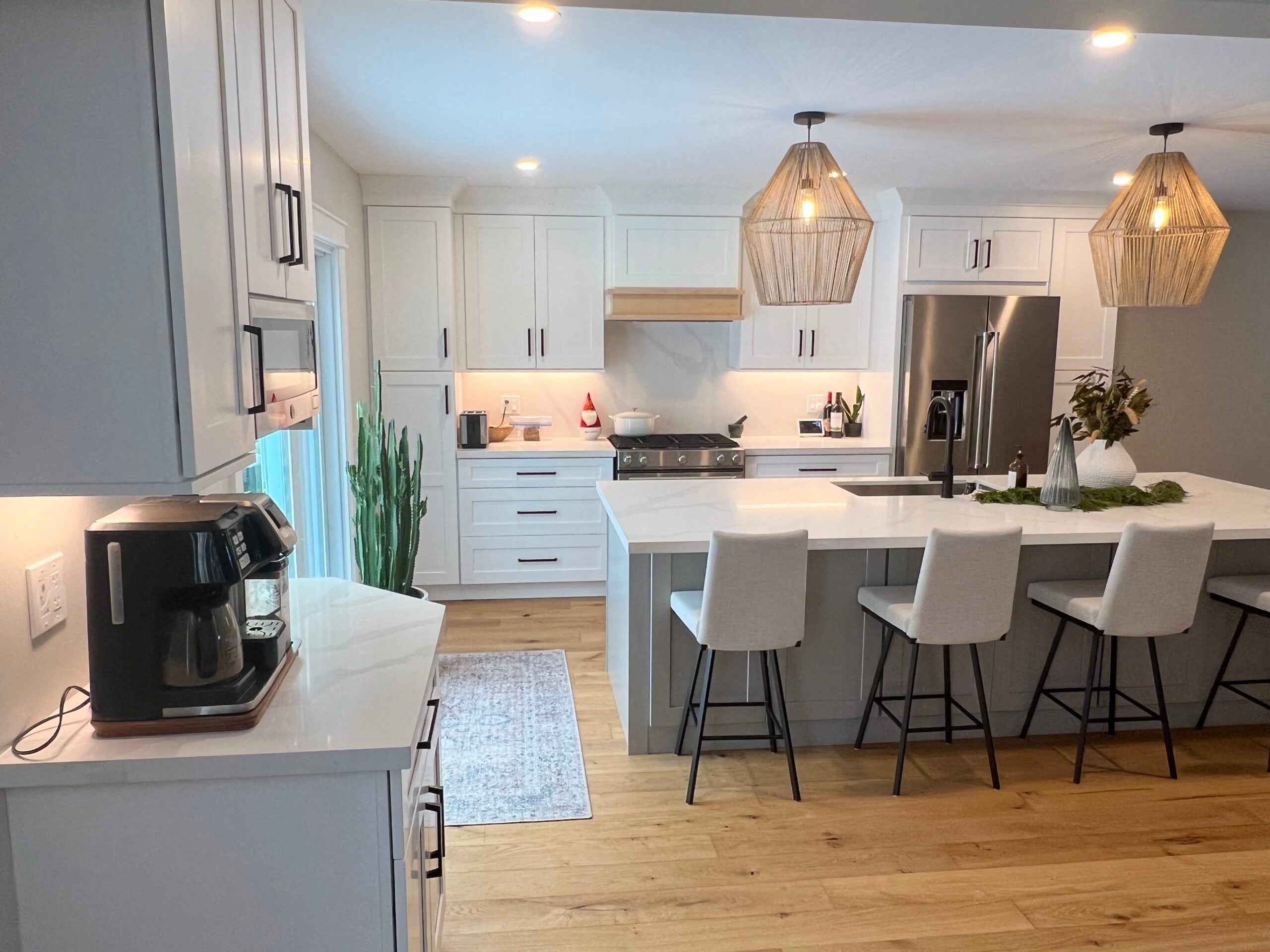 Finished custom kitchen renovation by Cornerstone Construction