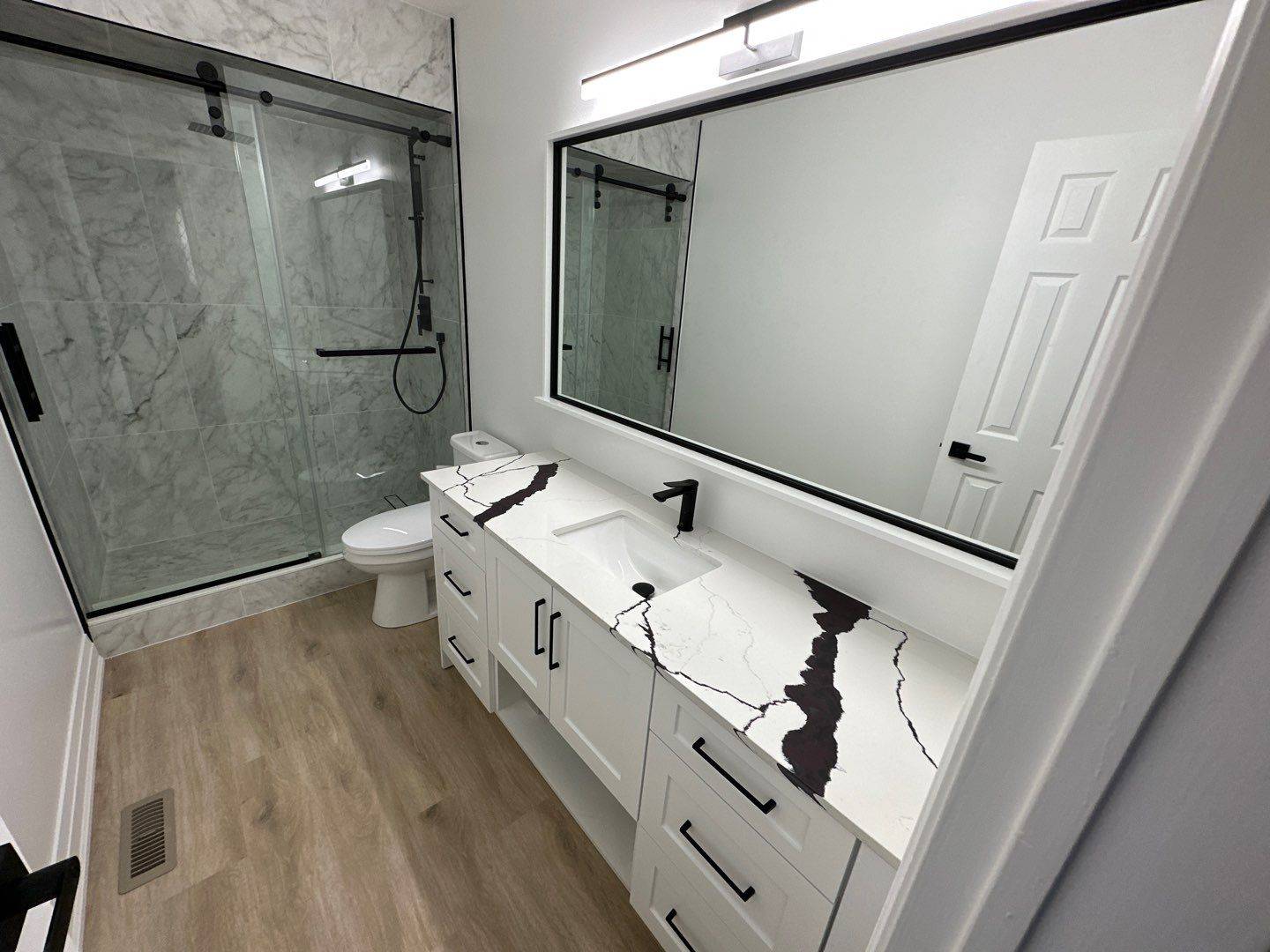 Courtice bathroom renovation finish