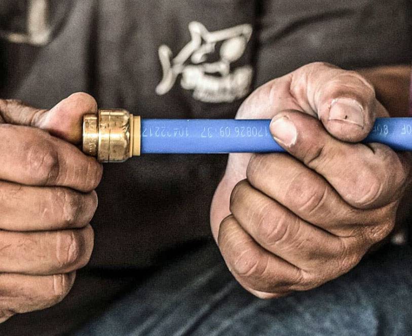 SharkBite utility isolation job site