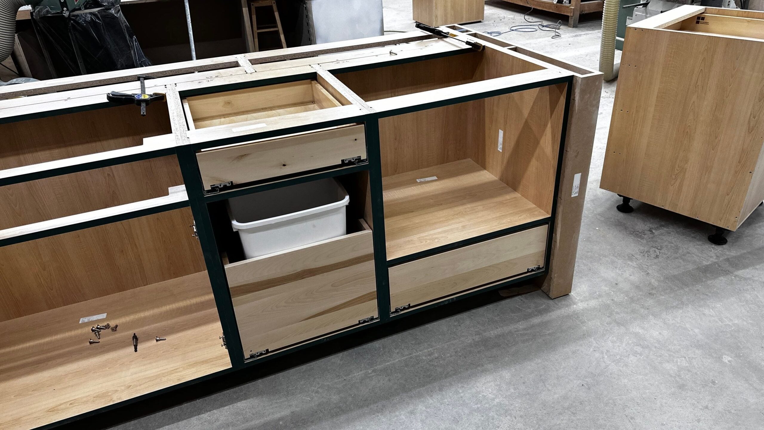 Solid birch cabinet construction
