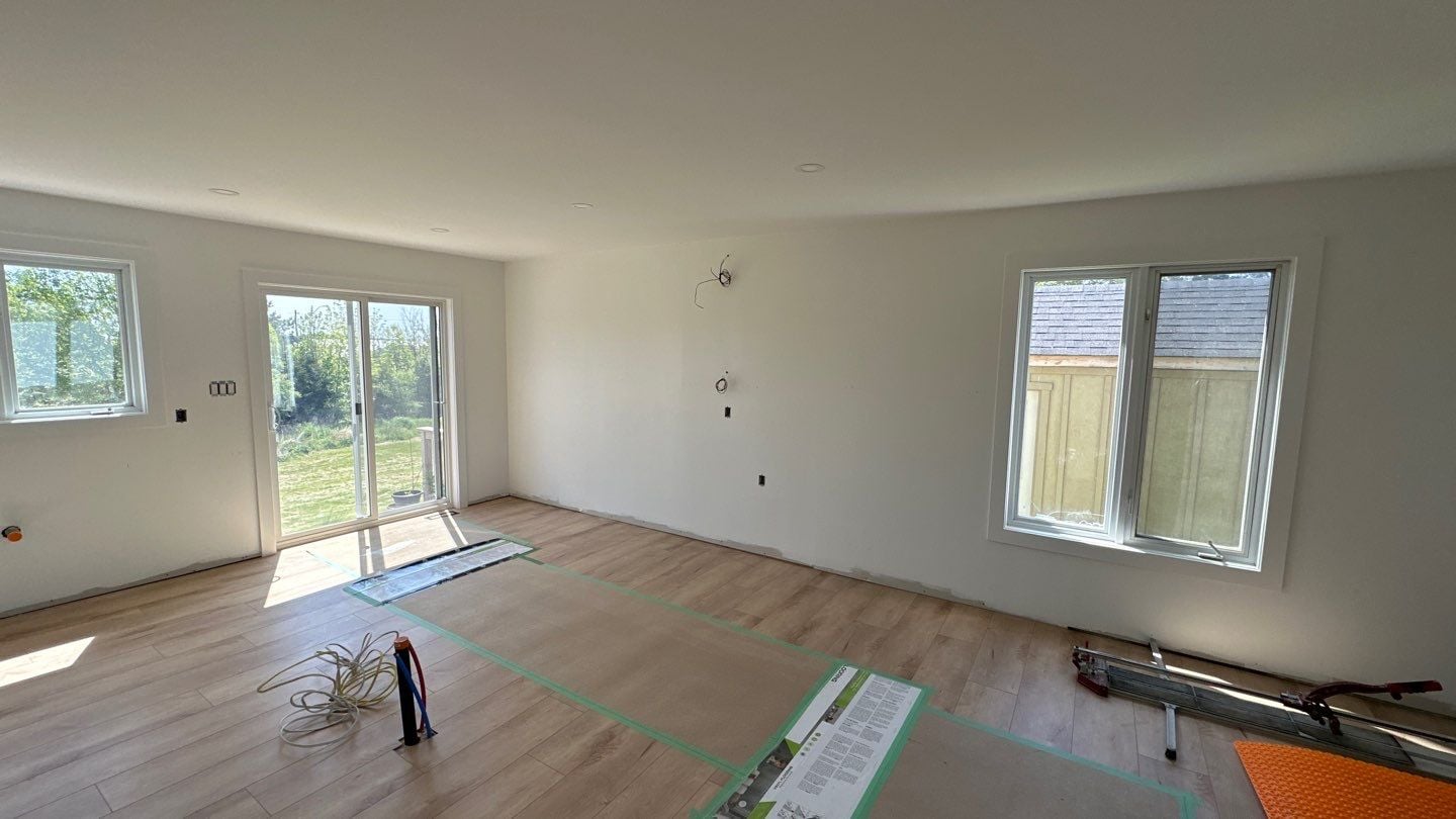 Kitchen wall before the window was relocated