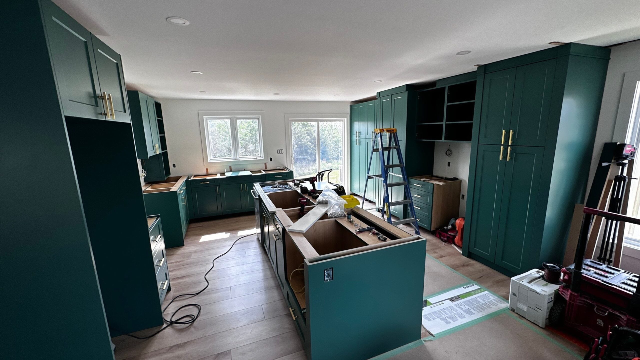 Island install in custom kitchen