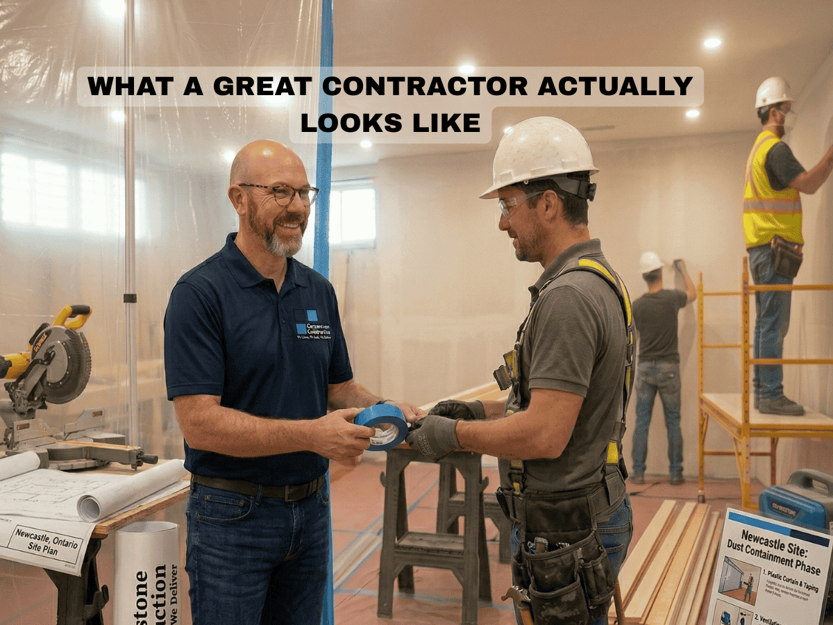 Cornerstone Construction dust containment barriers