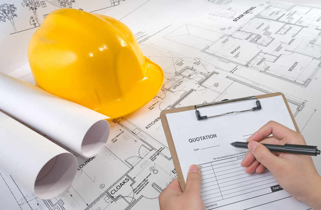 A written renovation quote and scope of work on paper