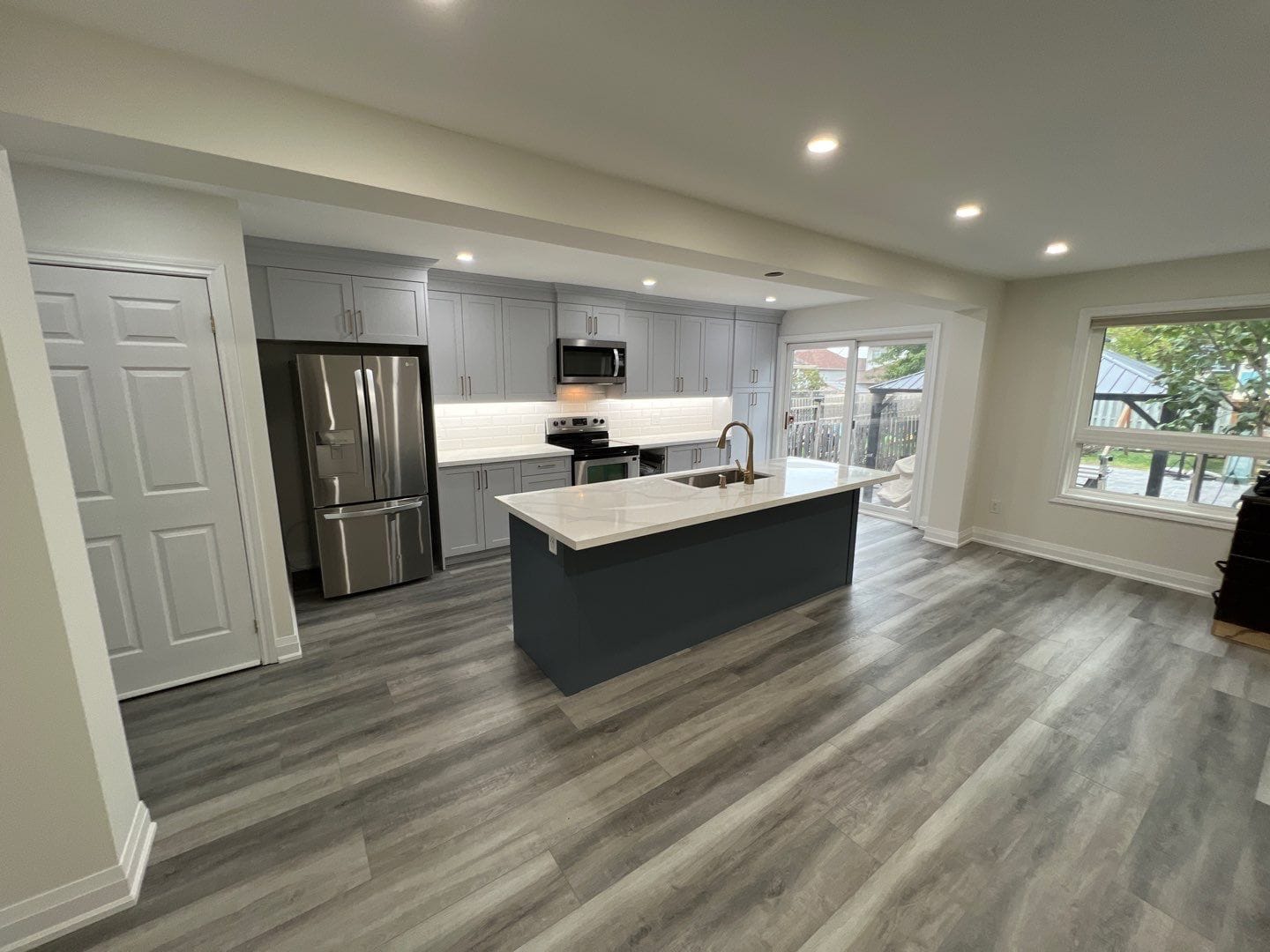 Main Floor Renovation with steel beam and custom kitchen in Clarington