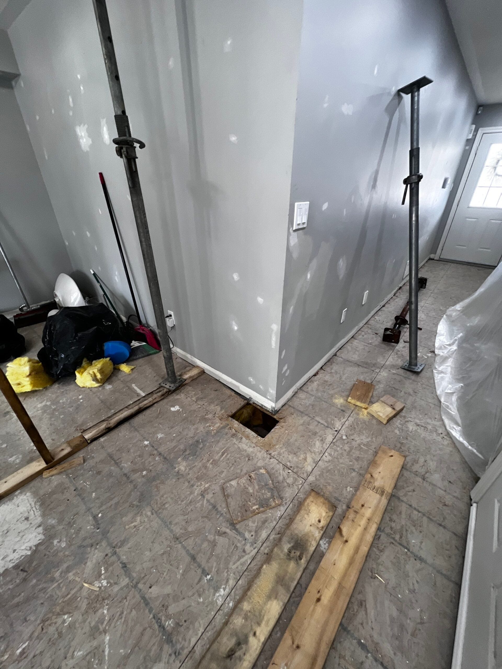 Main floor renovation in progress — Clarington