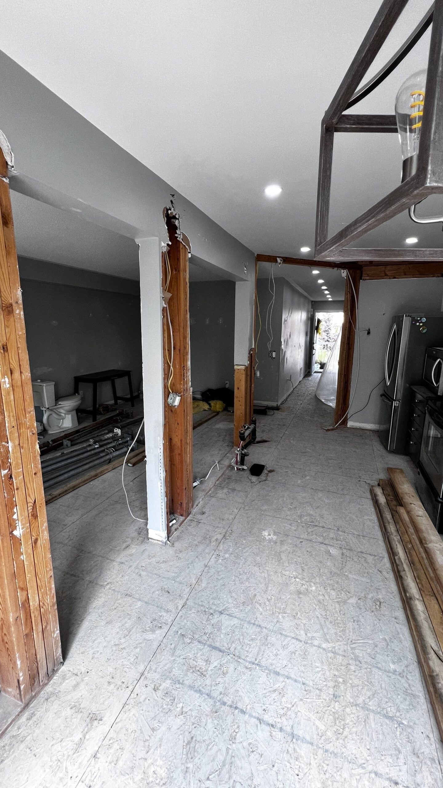 Custom kitchen install in progress